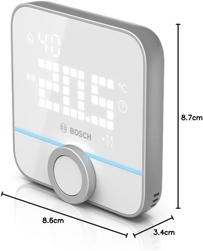 Bosch Smart Home Raumthermostat II Für Kabelgebundener Heizsysteme, 230 V, Kompatibel Mit Google Assistant Und Alexa