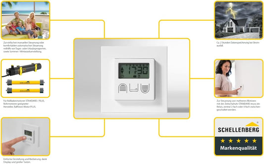 Schellenberg 25571 Zeitschaltuhr Standard Zur Rollladensteuerung Von Rohrmotoren