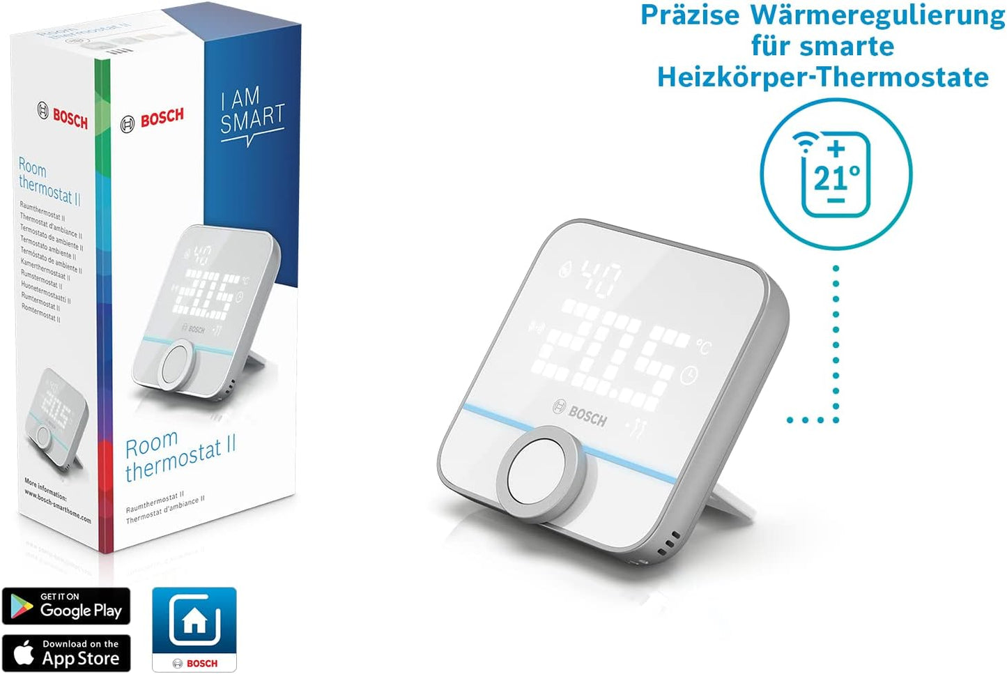 Bosch Smart Home Raumthermostat II Zur Steuerung Smarter Heizkörperthermostate