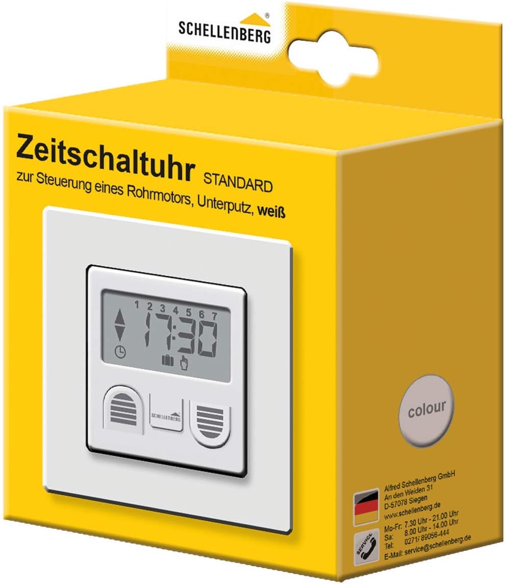 Schellenberg 25571 Zeitschaltuhr Standard Zur Rollladensteuerung Von Rohrmotoren