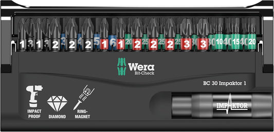 Wera Sechskant Bitsatz Set BC 30 Impaktor 1, 05057690001