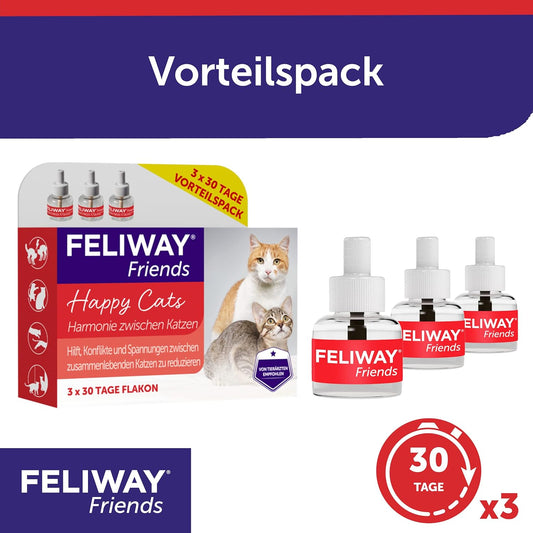 FELIWAY Friends Vorteilspack 3x30 Tage Nachfüllflakon-Vorteilspack, 3x 48ml