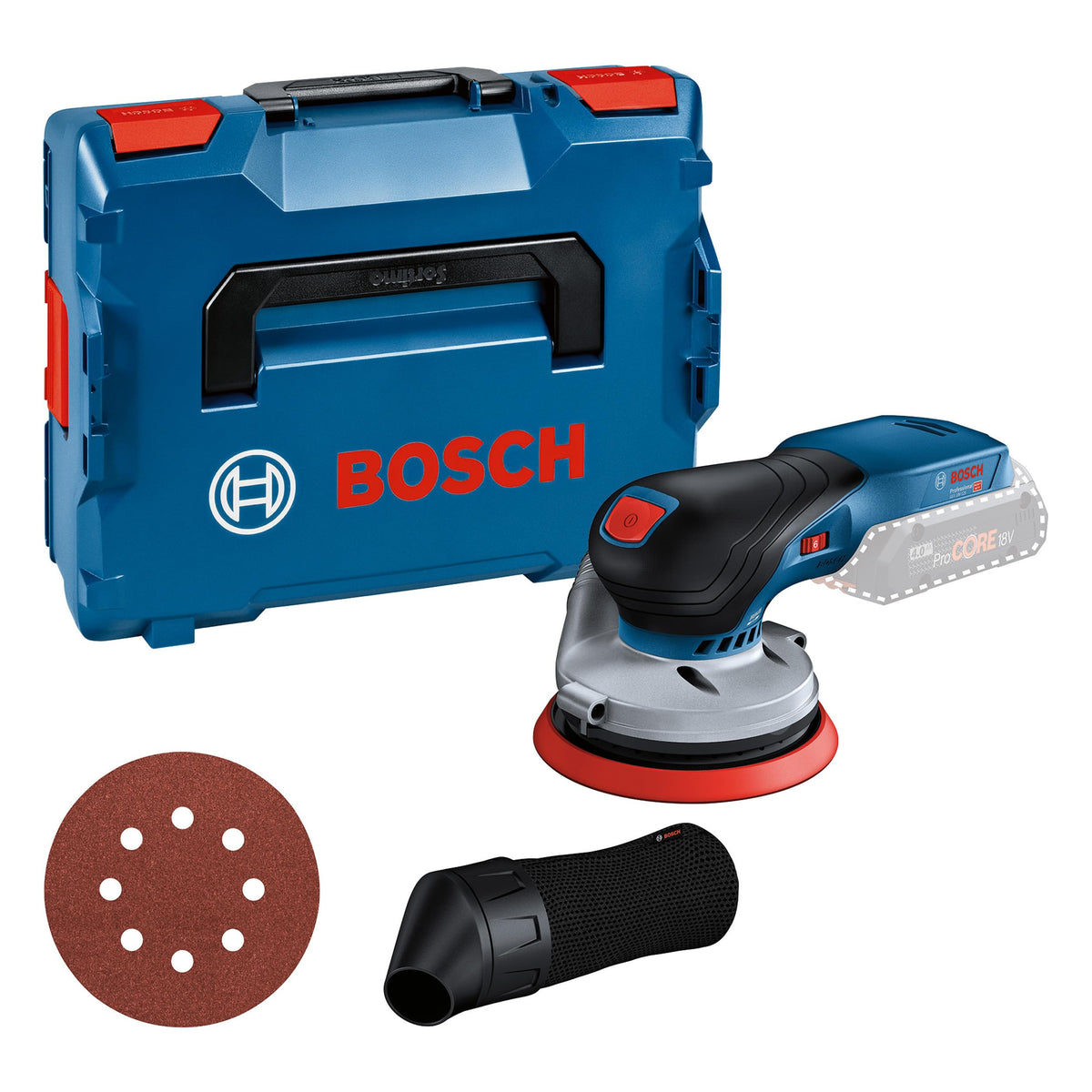 Bosch Professional 18V System Akku Exzenterschleifer GEX 18V-125 (inkl. Schleifteller (125mm), 1x Schleifpapier, Staubbeutel, ohne Akku/Ladegerät)