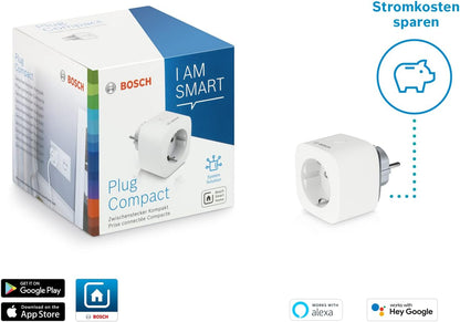 Bosch Smart Home Zwischenstecker Kompakt, Smarte Steckdose Mit App-Funktion