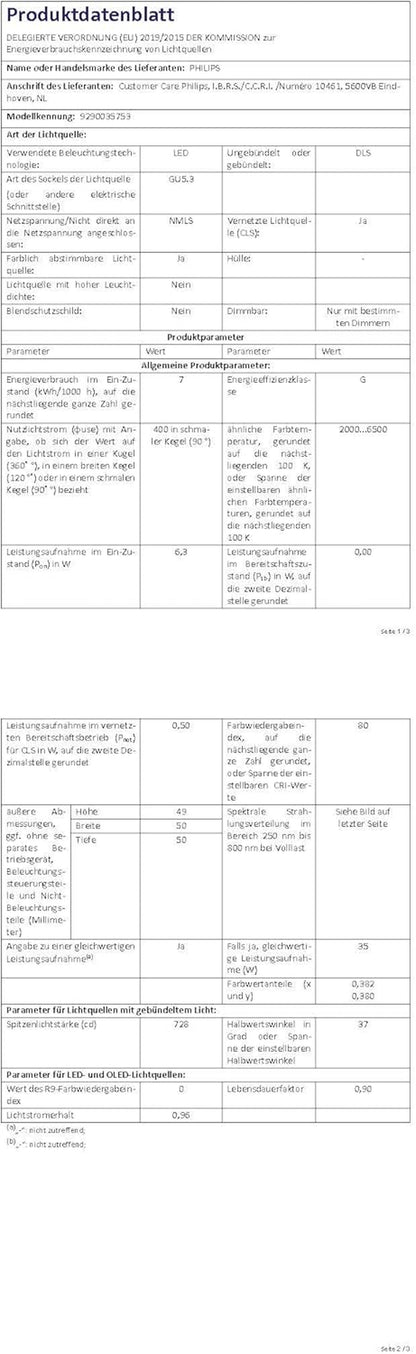 Philips Hue White Ambiance & Color MR16 LED Lampe 2er Pack, Dimmbare