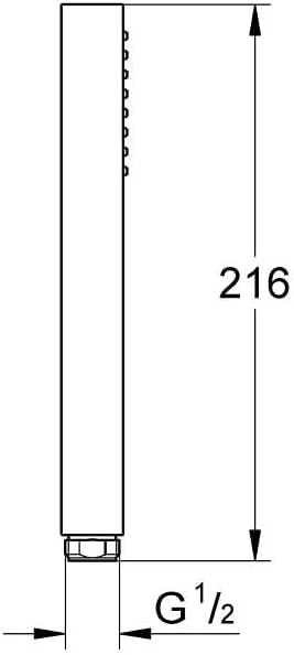 GROHE Vitalio Joy Cube Stick - Handbrause (Wassersparend, Chrom) 26392000