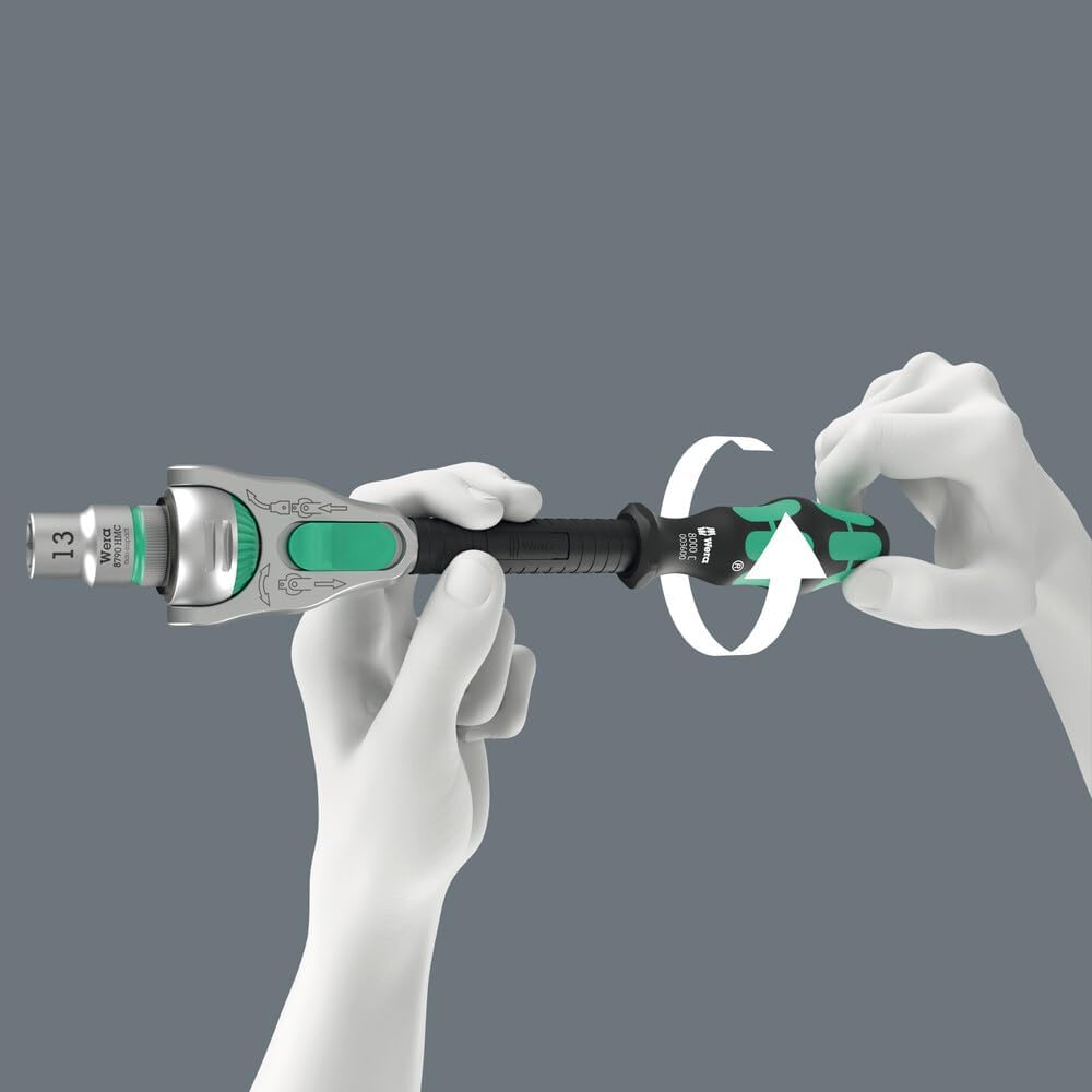 Wera 8000 a SB Zyklop-Knarre Mit Antrieb, 1/4 Zoll X 152 Mm, 05073260001