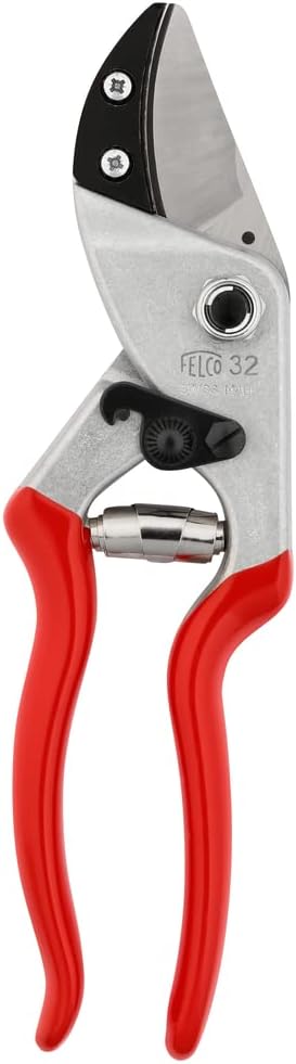 FELCO 32 Amboss-Gartenschere für Große Hand (L) Rechte Hand, 25 Mm Durchmesser