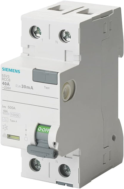 Siemens 5SV33126 Fi-Schutzschalter 1P+N Typa 30Ma 25A 230V