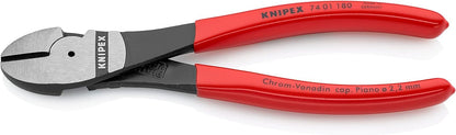 KNIPEX Kraft-Seitenschneider, verchromt, 200 mm, VDE, Chrom-Vanadium Stahl, für Pianodraht, Präzisionsschneiden, geringer Kraftaufwand, 74 06 200