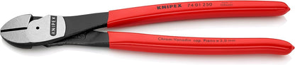 KNIPEX Kraft-Seitenschneider, verchromt, 200 mm, VDE, Chrom-Vanadium Stahl, für Pianodraht, Präzisionsschneiden, geringer Kraftaufwand, 74 06 200