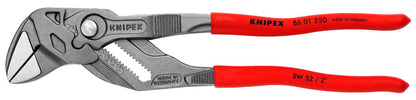 KNIPEX Zangenschlüssel Zange und Schraubenschlüssel in einem Werkzeug auf SB-Karte verchromt mit Kunststoff überzogen 180 mm, 86 03 180 SB