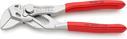 KNIPEX Zangenschlüssel, verchromt, 250 mm, greift stufenlos bis 52 mm, Feinverstellung per Knopfdruck, Schraubenschlüssel, Armaturenzange, 86 03 250