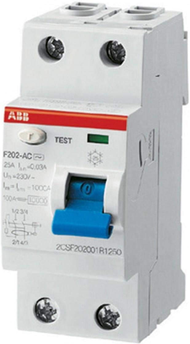 ABB F204 A-25/0.03 Fehlerstrom-Schutzschalter 4P Typ A 30 mA 25 A 2CSF204101R1250