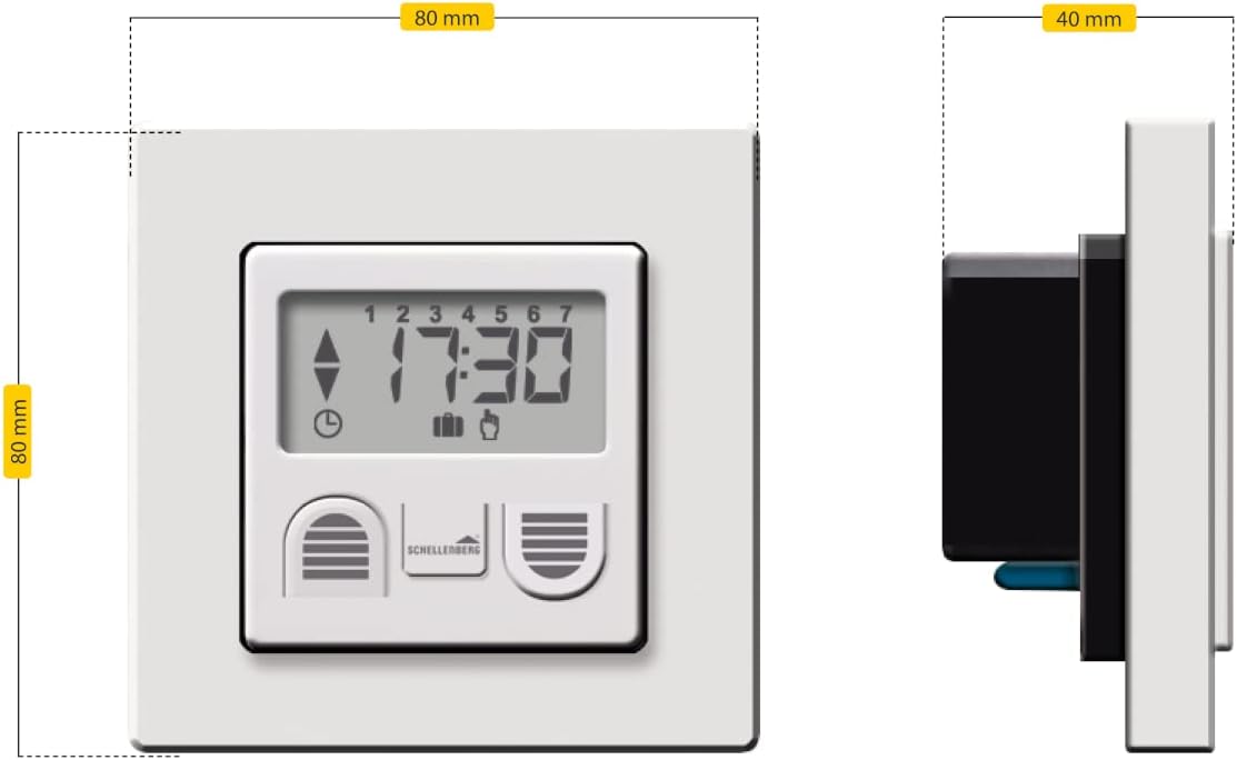 Schellenberg 25571 Zeitschaltuhr Standard Zur Rollladensteuerung Von Rohrmotoren