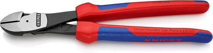 KNIPEX Kraft-Seitenschneider, verchromt, 200 mm, VDE, Chrom-Vanadium Stahl, für Pianodraht, Präzisionsschneiden, geringer Kraftaufwand, 74 06 200