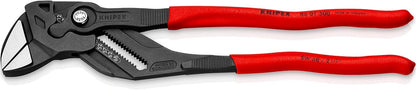 KNIPEX Zangenschlüssel Zange und Schraubenschlüssel in einem Werkzeug auf SB-Karte verchromt mit Kunststoff überzogen 180 mm, 86 03 180 SB