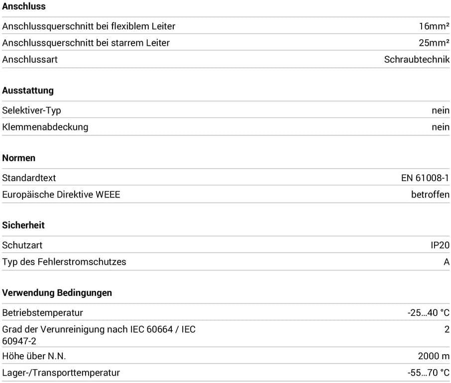 Hager FI-Schutzschalter CDA225D