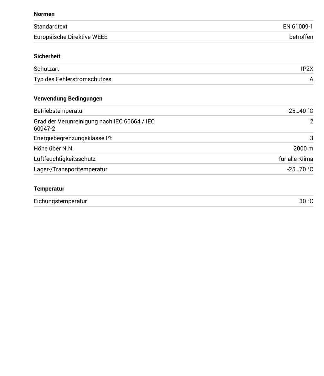 Hager ADS916D Fehlerstrom-LS-Schalter B, 2-Polig 1-Polig geschützt, 16A, 30mA