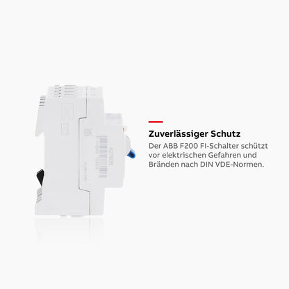 ABB F200 RCCB 4-polig, 40A, 30mA Typ A, 400V AC • Fehlerstrom-Schutzschalter • 4-polig für DIN-Schiene • Leitungsschutzschalter • FI-Schutzschalter • 2CSF204101R1400