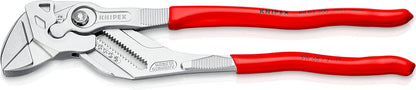 KNIPEX Zangenschlüssel, verchromt, 250 mm, greift stufenlos bis 52 mm, Feinverstellung per Knopfdruck, Schraubenschlüssel, Armaturenzange, 86 03 250