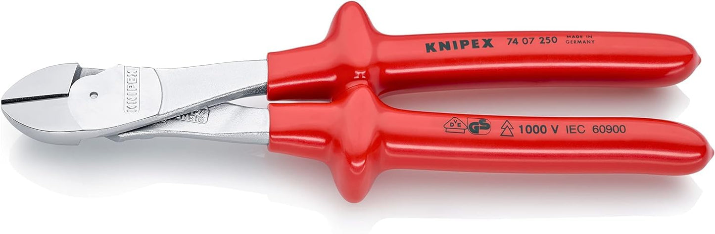 KNIPEX Kraft-Seitenschneider verchromt mit Comfort-Griffen 200 mm, 74 05 200