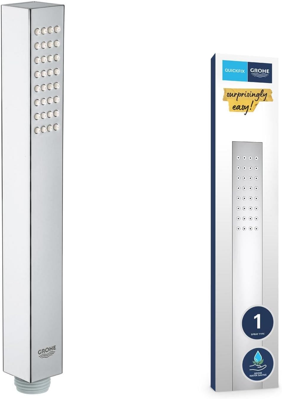 GROHE Vitalio Joy Cube Stick - Handbrause (Wassersparend, Chrom) 26392000