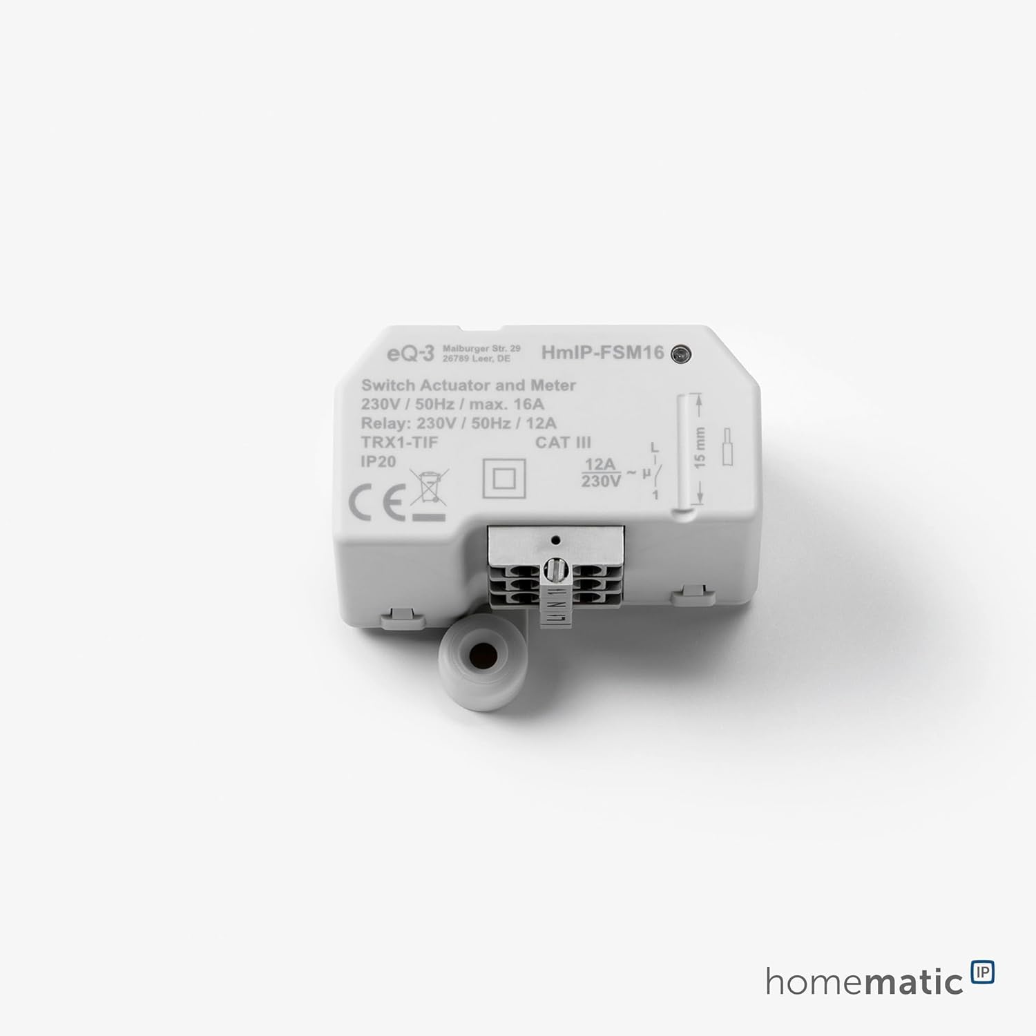 Homematic IP Smart Home Schalt-Mess-Aktor (16 A) – Unterputz, 150239A0