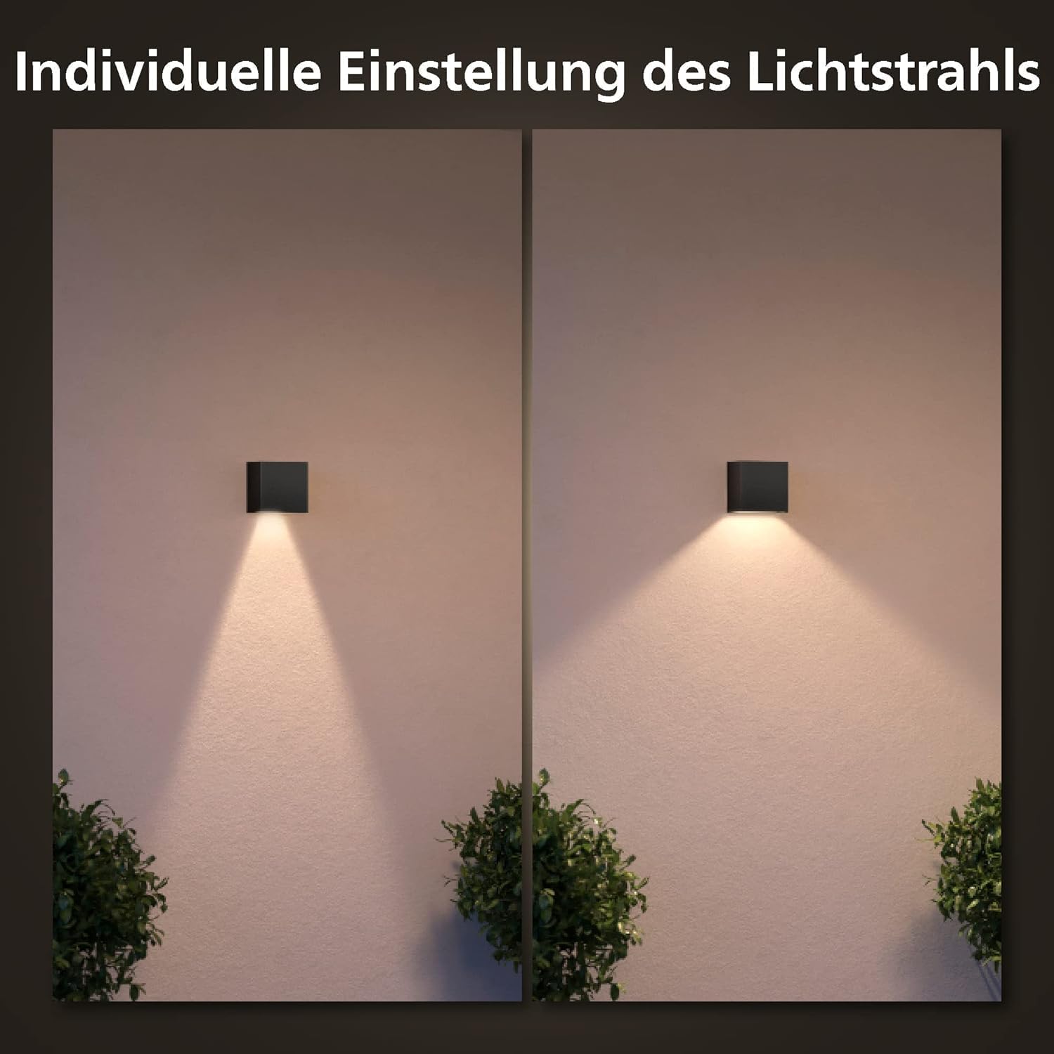 PHILIPS Hue White and Color Ambiance Außenwandleuchte Resonate, Dimmbar