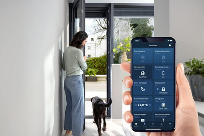 Bosch Smart Home Tür-/Fensterkontakt II, Smarter Sensor zum energieeffizienten Heizen, kompatibel mit Amazon Alexa und Google Assistant, anthrazit