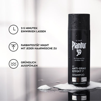 Plantur 39 Anti-Grau Effekt Shampoo, 1 X 200 ml - Kaschiert Graues Haar