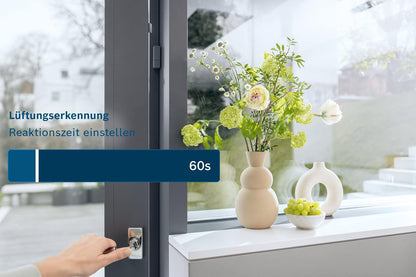 Bosch Smart Home Tür-/Fensterkontakt II, Smarter Sensor zum energieeffizienten Heizen, kompatibel mit Amazon Alexa und Google Assistant, anthrazit