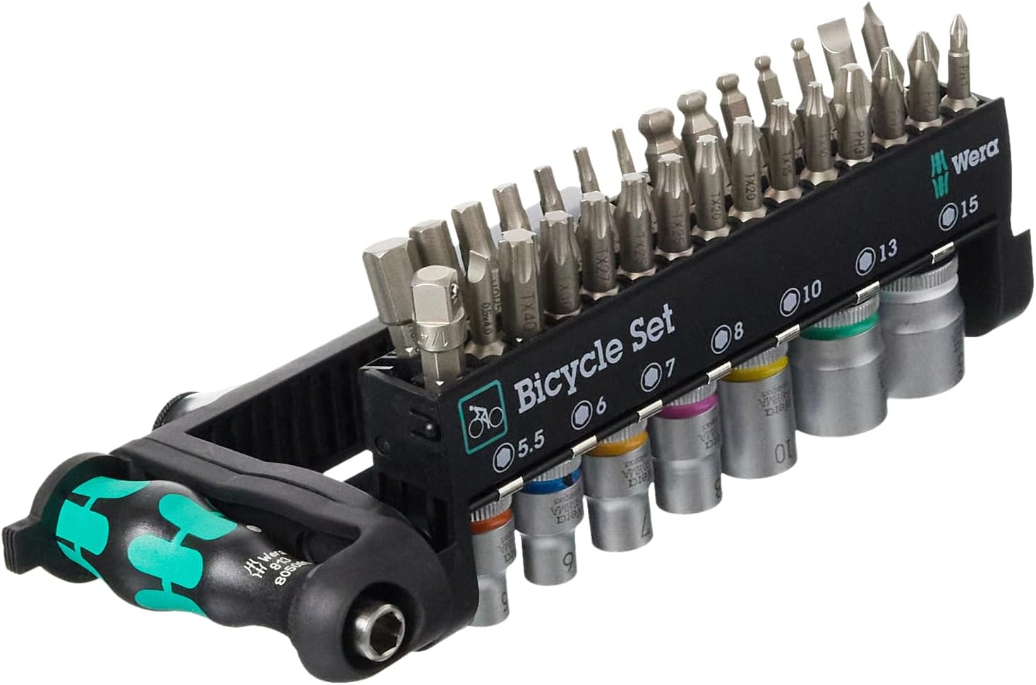 Wera 05004172001 Bicycle Set 3, Fahrrad Steckschlüsseleinsatz, 41-Teilig