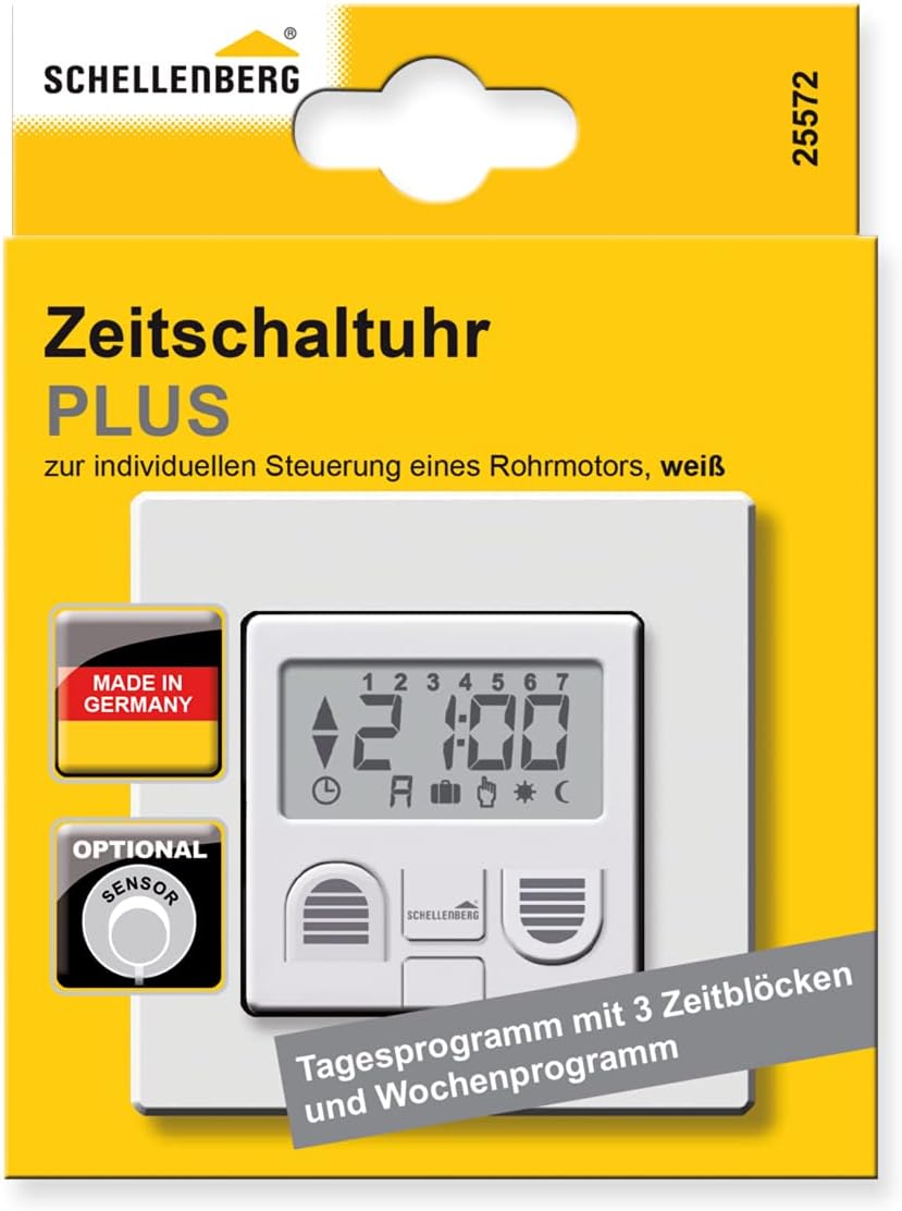 Schellenberg 25572 Zeitschaltuhr plus Zur Rolladensteuerung Mit Display