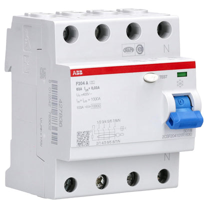ABB F204 A-25/0.03 Fehlerstrom-Schutzschalter 4P Typ A 30 mA 25 A 2CSF204101R1250