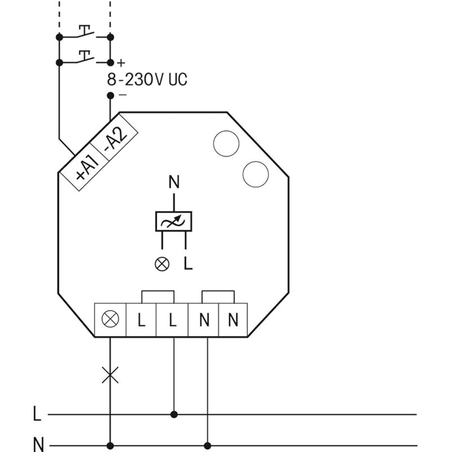 Eltako EUD61NPN-UC Universal-Dimmschalter, Blau
