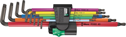 Wera 05024480001 967/9 TX XL 1 Winkelschlüsselsatz, lang, Mehrfarbig, 9-teilig & 05022210001 950/9 Hex-Plus Multicolour HF 1 Multicolour Winkelschlüsselsatz