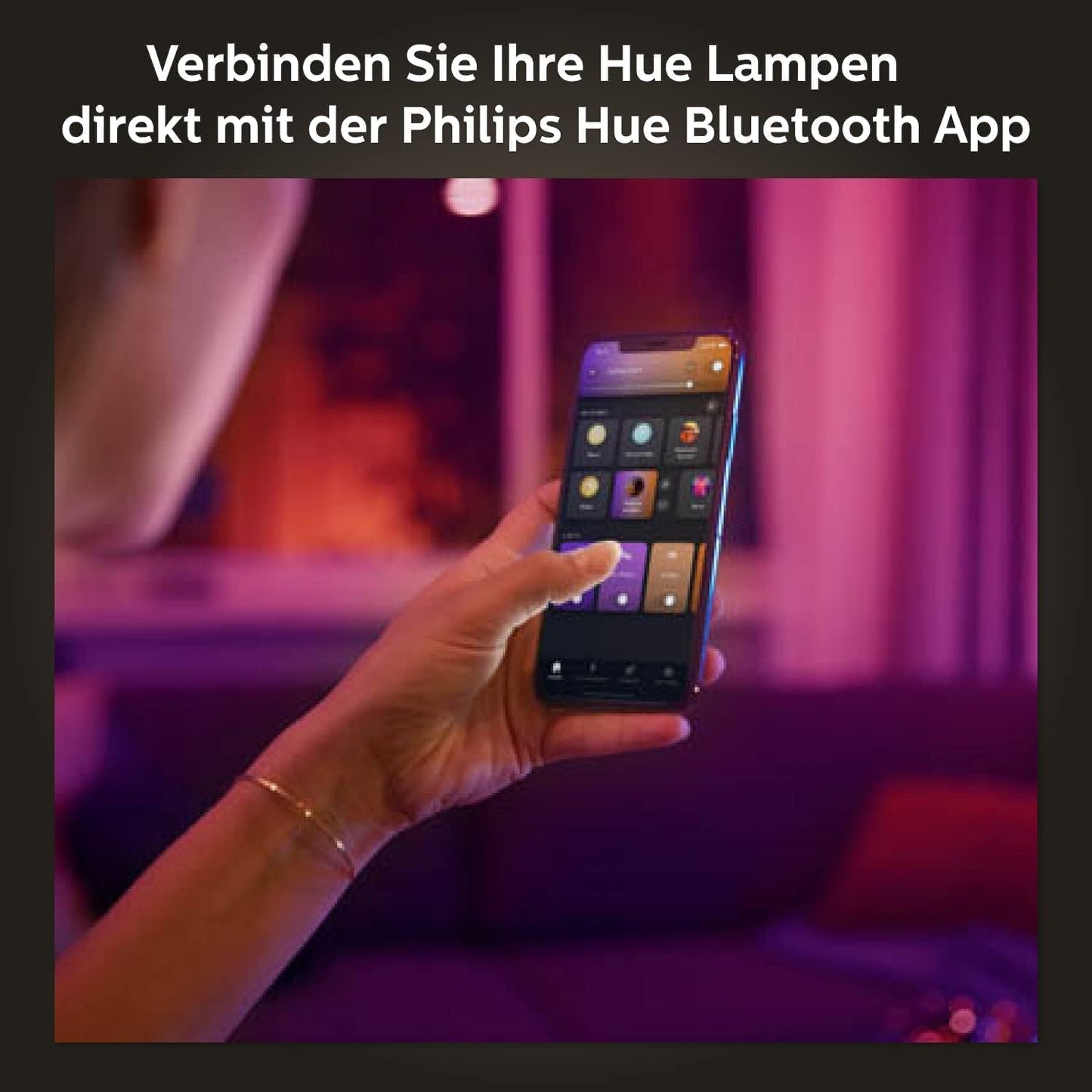Philips Hue White & Color Ambiance E27 LED Glühbirne, 1100Lm, Doppelpack