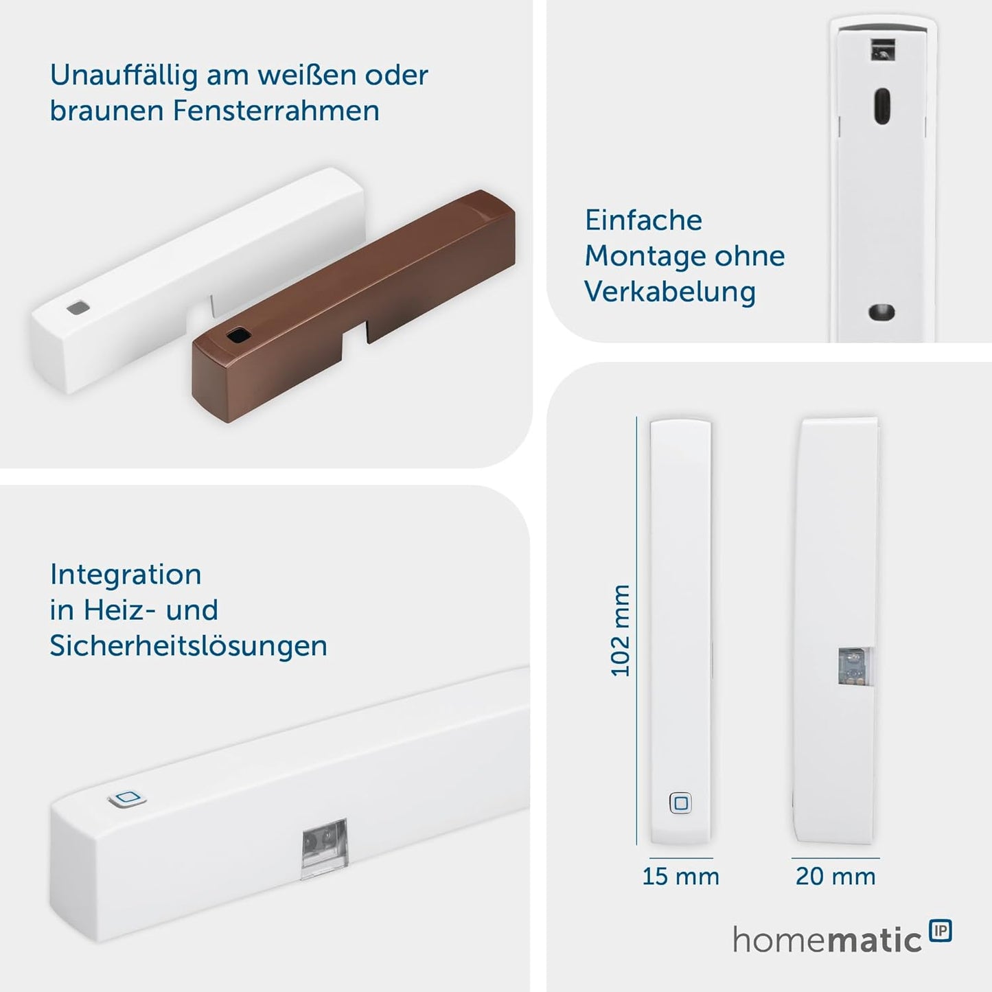 Homematic IP Smart Home Fenster- Und Türkontakt, Digitaler Sensor, 157857A0