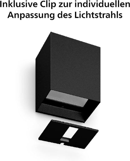 PHILIPS Hue White and Color Ambiance Außenwandleuchte Resonate, Dimmbar