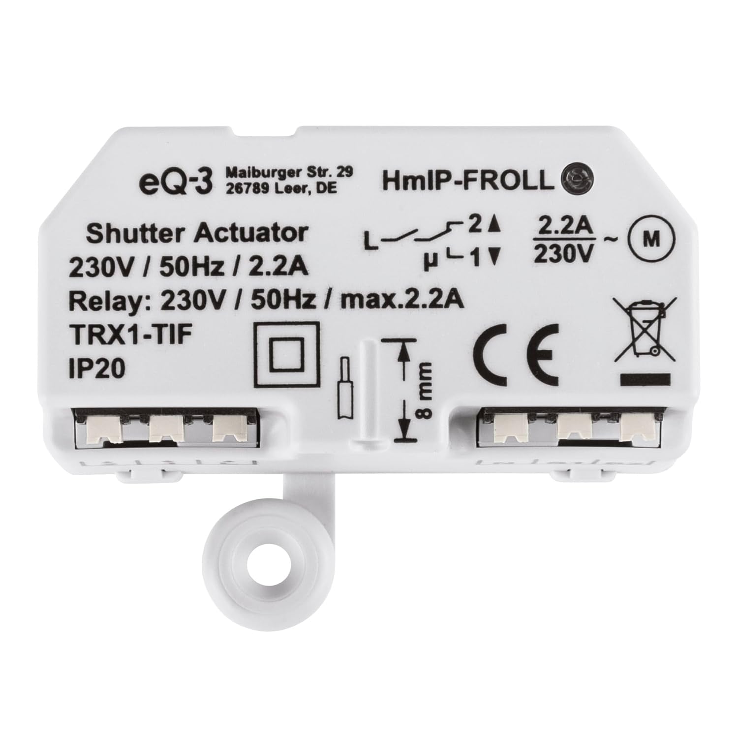 Homematic IP Smart Home Rollladenaktor – Unterputz, Digitale Steuerung, 151347A0