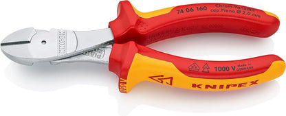 KNIPEX Kraft-Seitenschneider verchromt mit Comfort-Griffen 200 mm, 74 05 200