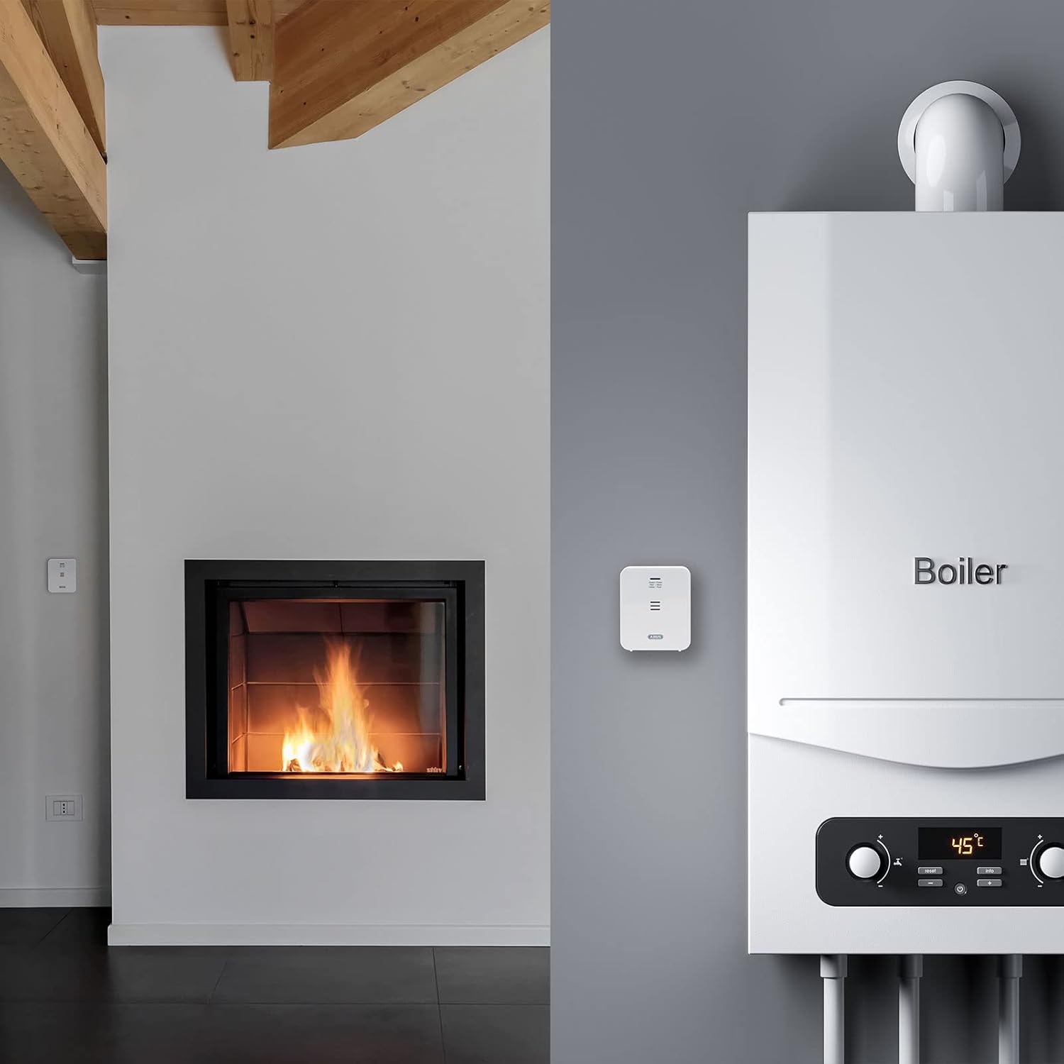 ABUS Kohlenmonoxid-Melder COWM370 - Co-Melder - Weiß