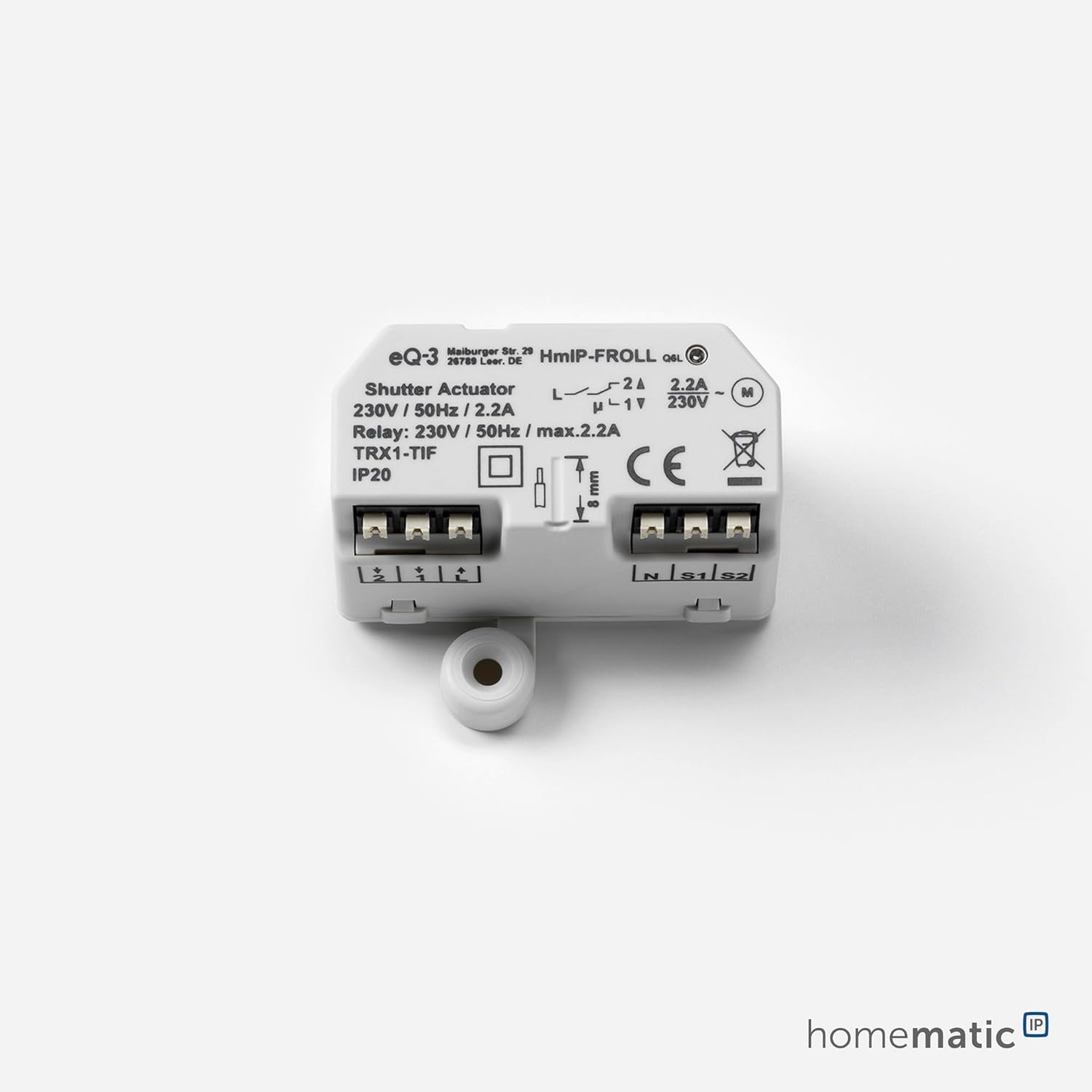 Homematic IP Smart Home Rollladenaktor – Unterputz, Digitale Steuerung, 151347A0