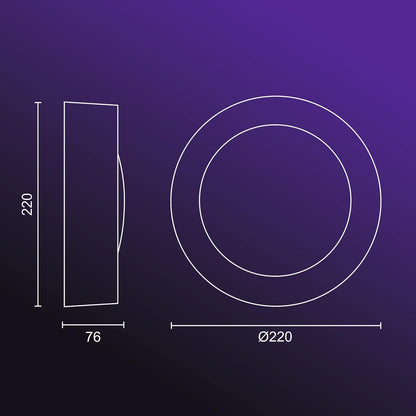 Philips Hue White & Color Ambiance Daylo Wandleuchte Silber