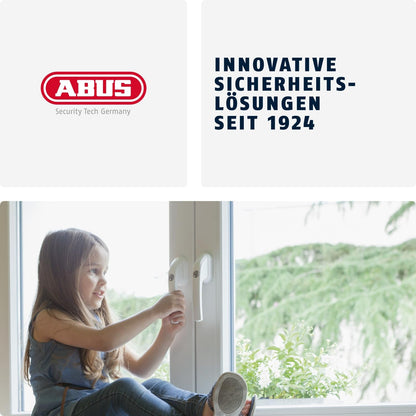 ABUS Abschließbarer Fenstergriff FG300A Fensterknauf Druckzylinder 71907 Silber