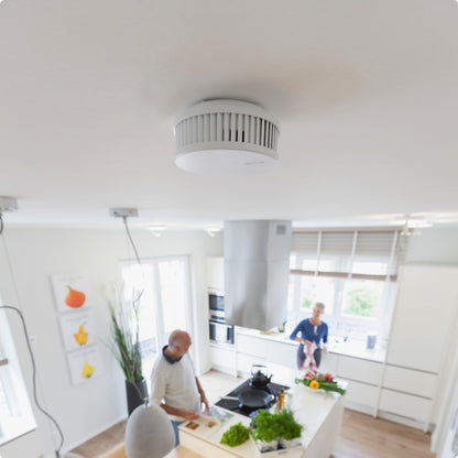 ABUS Rauchmelder RWM250 Mit 12-Jahres-Batterie & Hitzewarnfunktion - Weiß