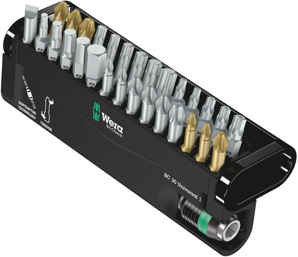 Wera Bit-Sortiment, Bit-Check 30 Universal 1, 30-Teilig, 05056440001