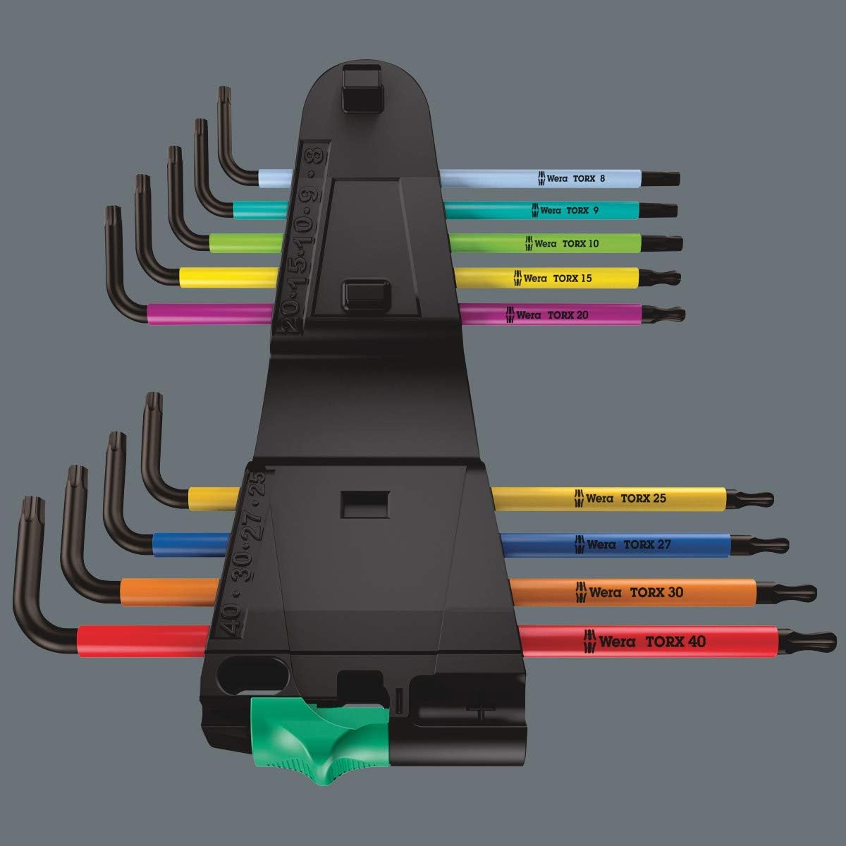 Wera 05024480001 967/9 TX XL 1 Winkelschlüsselsatz, lang, Mehrfarbig, 9-teilig & 05022210001 950/9 Hex-Plus Multicolour HF 1 Multicolour Winkelschlüsselsatz