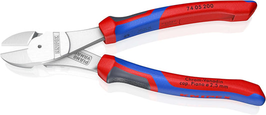 KNIPEX Kraft-Seitenschneider verchromt mit Comfort-Griffen 200 mm, 74 05 200